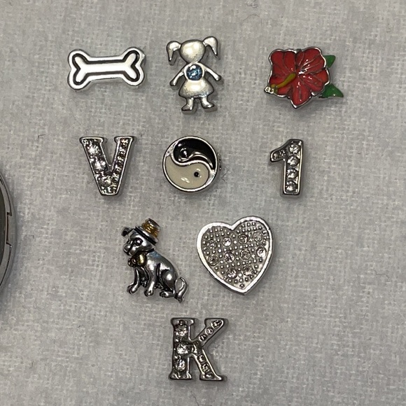 Origami Owl Locket w/ 9 Charms - Picture 2 of 2